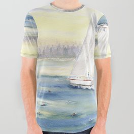 Morning In Maine  All Over Graphic Tee