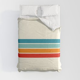 Colored Retro Stripes Comforter
