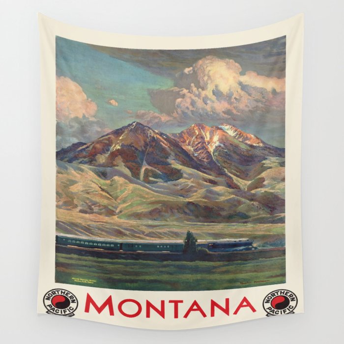 Vintage poster - Montana Wall Tapestry