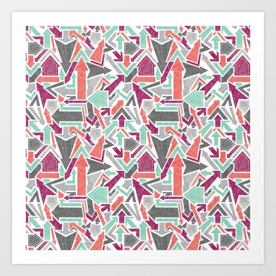 Patterned Arrows Art Print