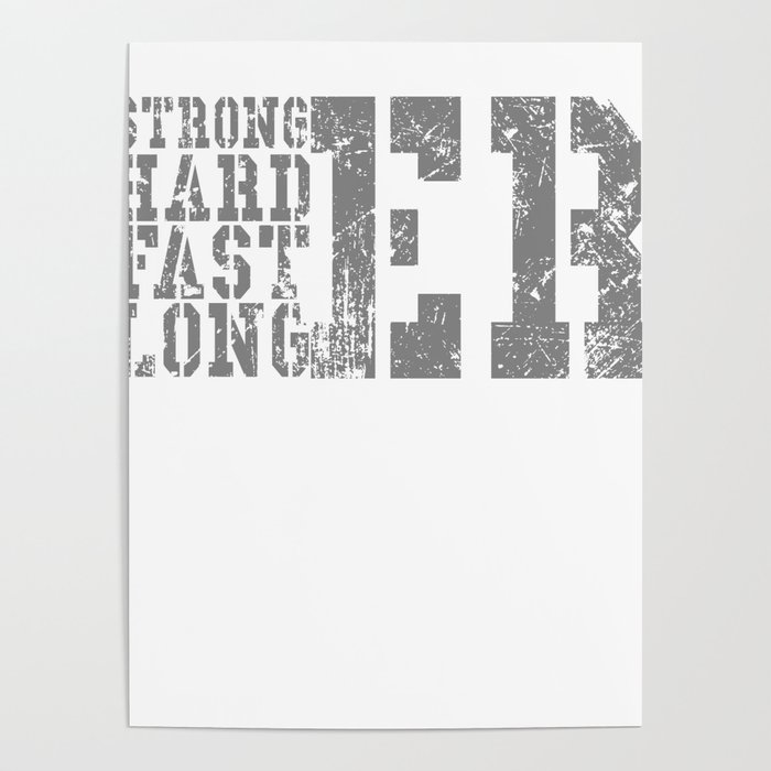 Stronger Harder Faster Longer - Sports Poster