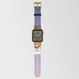 Night sky tiger and roses Apple Watch Band