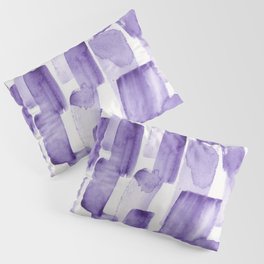 Purple Watercolour Patterns | 190129 Abstract Art Watercolour Pillow Sham