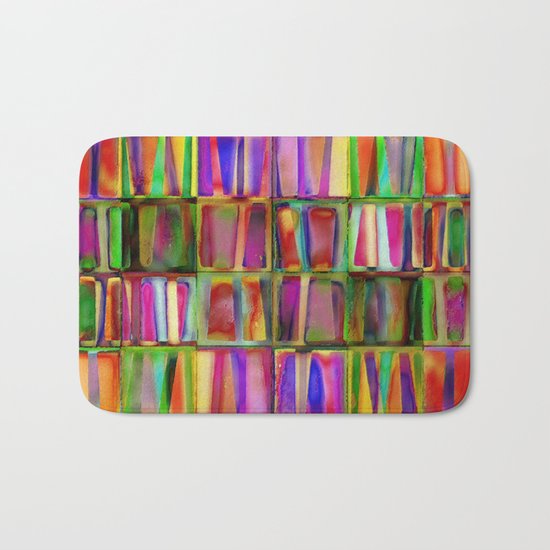 The Colorful World of Books Bath Mat