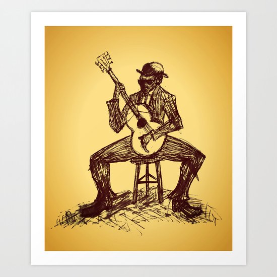 The Blues Man Art Print