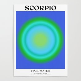 Scorpio Gradient Print Poster