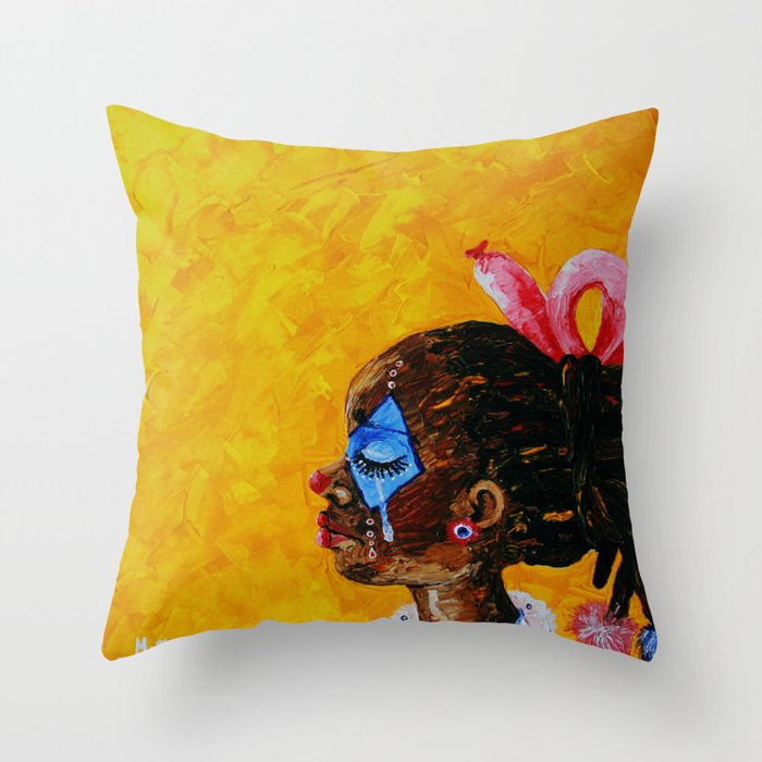 Not Funny Anymore Throw Pillow