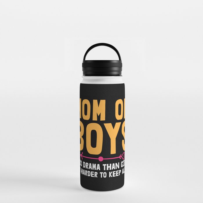 Funny Mom Of Boys Slogan Water Bottle