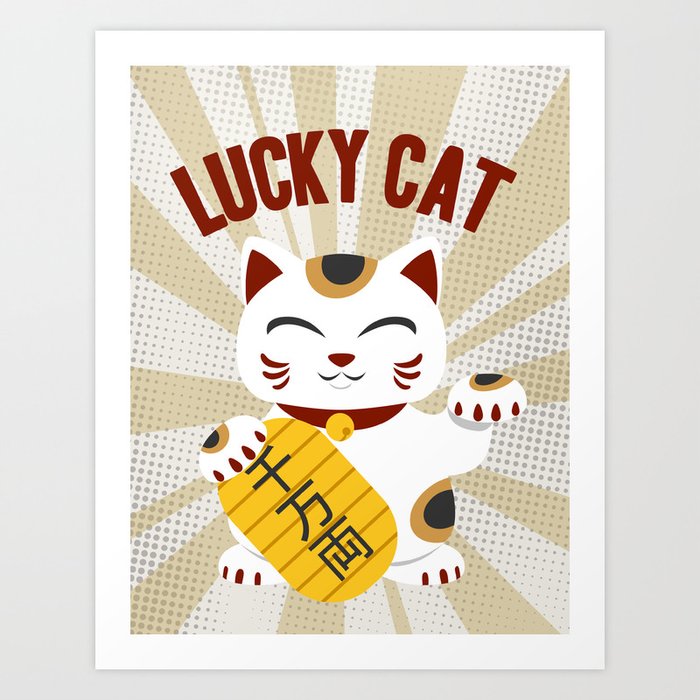 MANEKI NEKO - LUCKY CAT Art Print