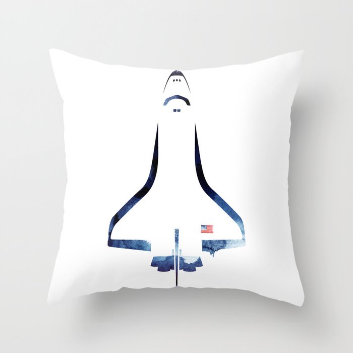 Space Shuttle Throw Pillow
