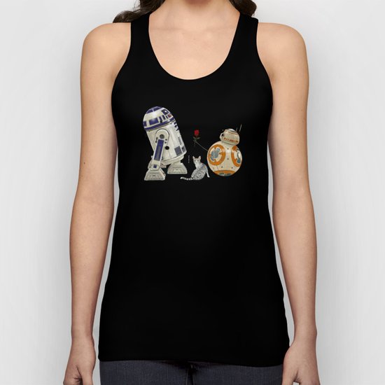 LOVE DROID & THE CAT Unisex Tank Top