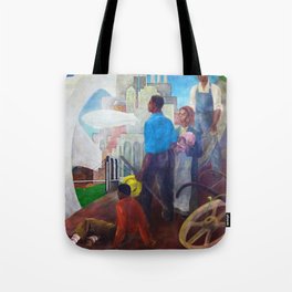 African American Masterpiece WPA Mural Harlem Hospital The Pursuit of Happiness No. 2 Tote Bag