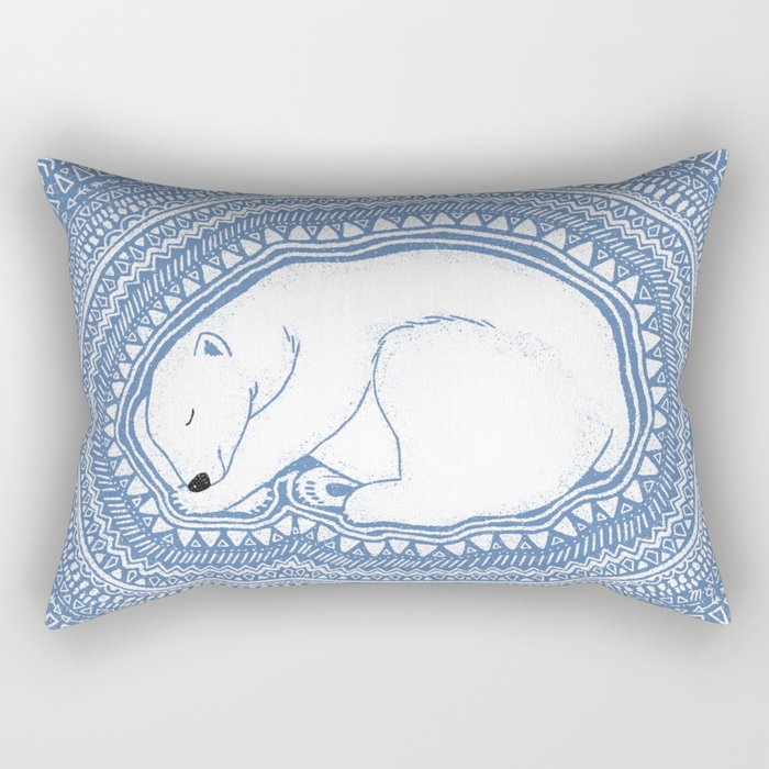 Polar bear, floe, pattern Rectangular Pillow