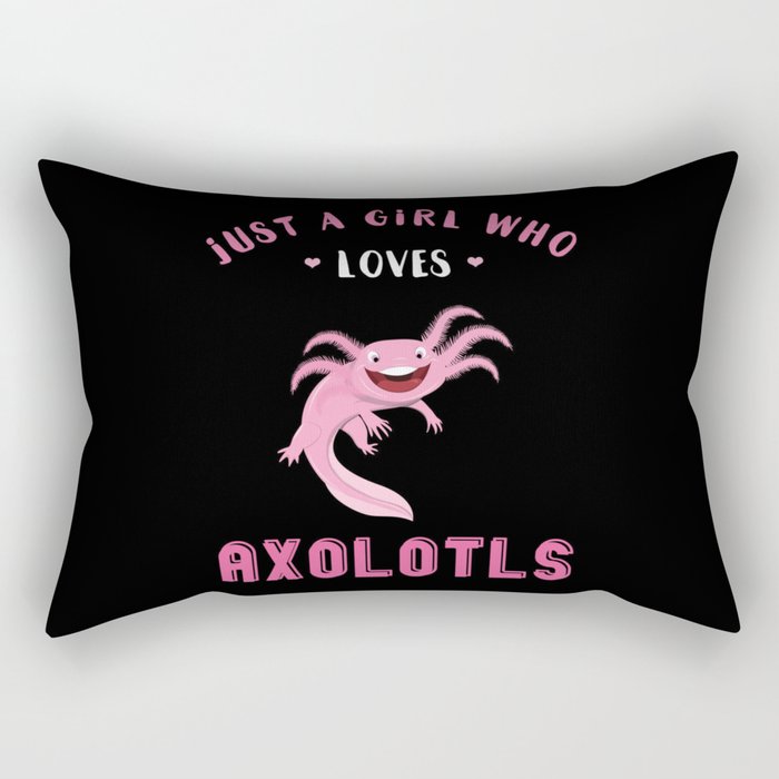Just Girl Loves Axolotls Cute Fish Kawaii Axolotl Rectangular Pillow