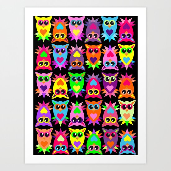 Owls Art Print