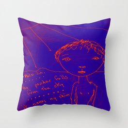 The Blue Itch Throw Pillow