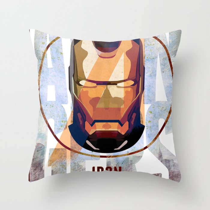 Avengers IRON MAN print Throw Pillow