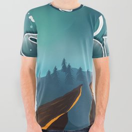 White Horse Canada travel poster All Over Graphic Tee