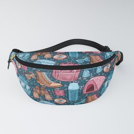 Camp Whimsy in Pink, Tan and Blue Fanny Pack