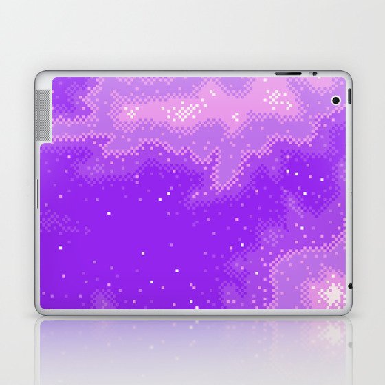 Purple Nebula (8bit) Laptop & iPad Skin