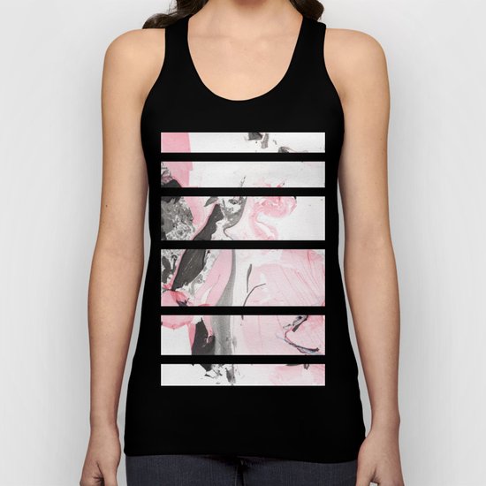 Pink and grey marble Unisex Tank Top