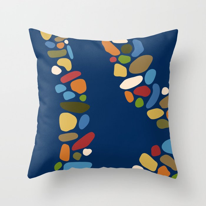 Color stones path collection 1 Throw Pillow