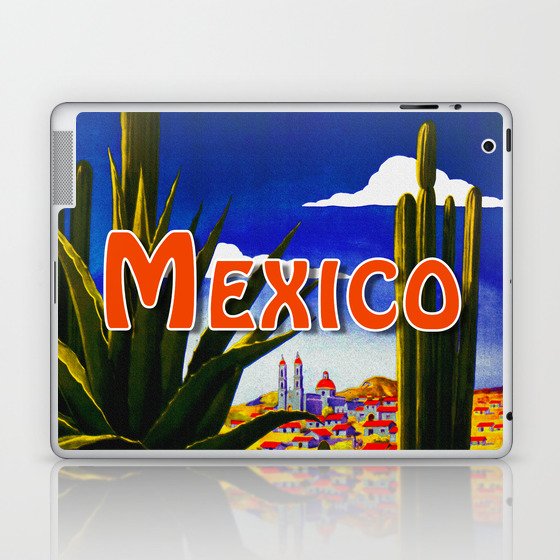 Vintage Mexico Village Travel Laptop & iPad Skin