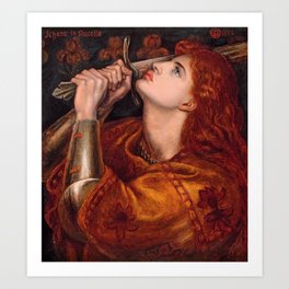 Joan of Arc - Dante Gabriel Rossetti Art Print