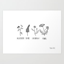 more plants and flowers Art Print