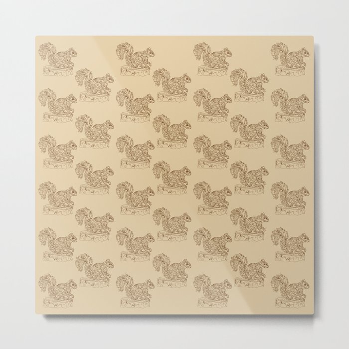 squirrel pattern Metal Print