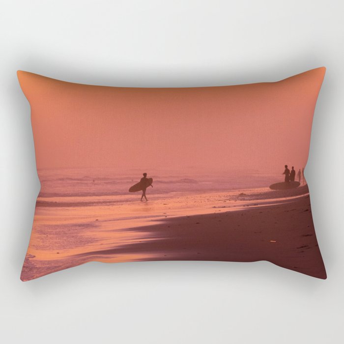 Surf Beach Walk Rectangular Pillow