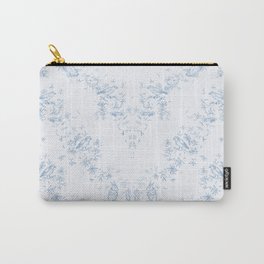 Toile de Jouy (forest animals) Carry-All Pouch | Pattern, Squirrel, Drawing, Forestanimals, Whimsicalpattern, Babyblue, Birds, Colored Pencil, Toiledejouy, Pastel 