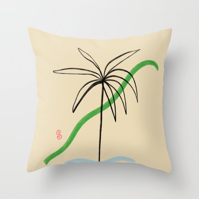 A SIMPLE TROPICAL DREAM Throw Pillow