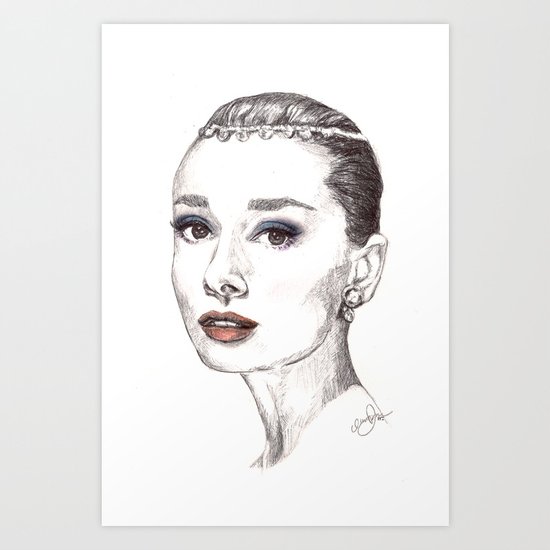 Audrey Hepburn Art Print