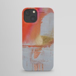 Insight: a minimal, abstract painting in reds and golds by Alyssa Hamilton Art iPhone Case