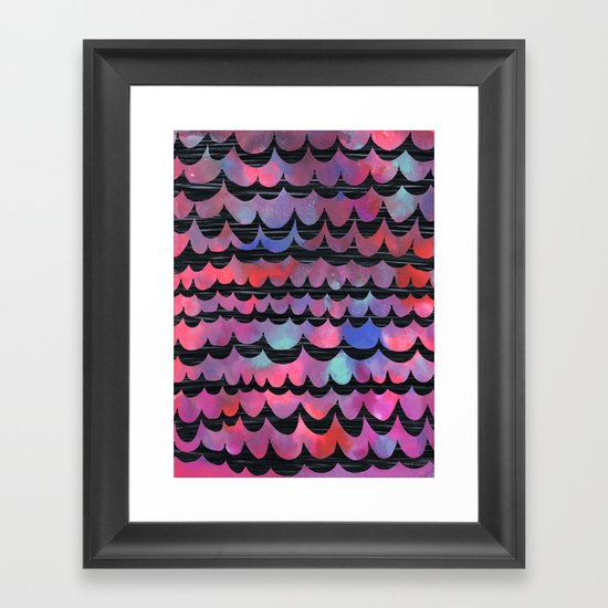 WAVES - Purple Framed Art Print