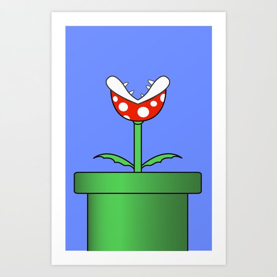 Minimalist Piranha Plant Art Print