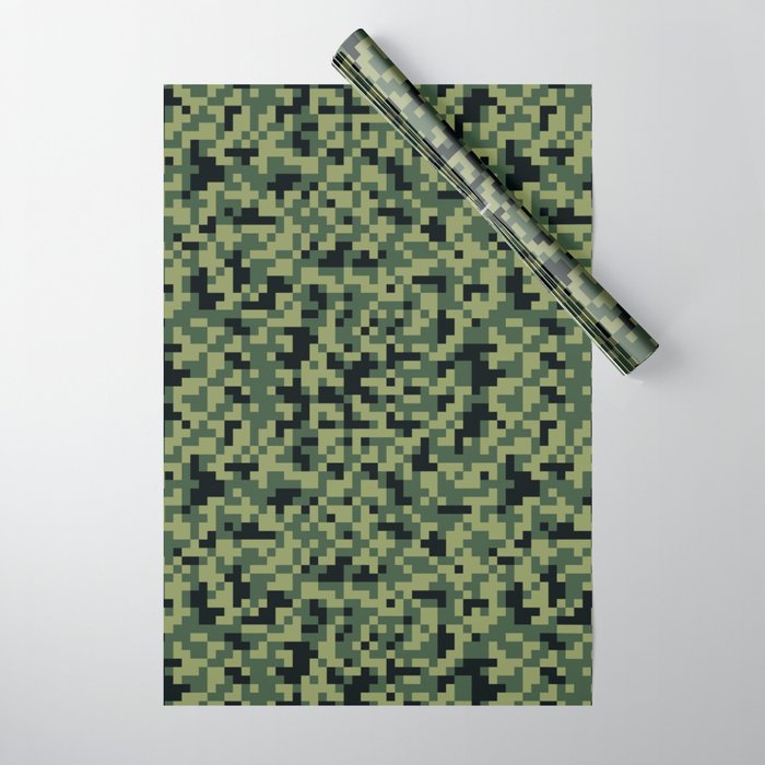 8bit camouflage pattern Wrapping Paper