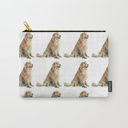 Happy Golden Retriever Carry-All Pouch