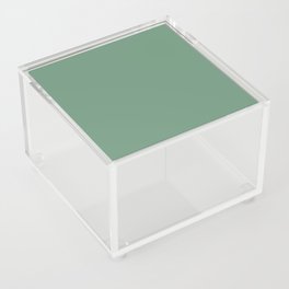 Simple Sage Green Solid Acrylic Box