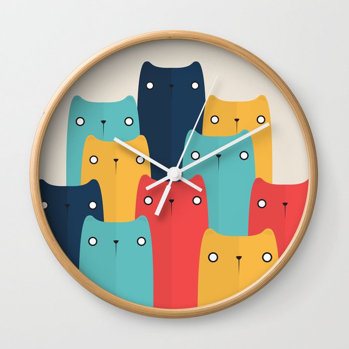 Cats Wall Clock