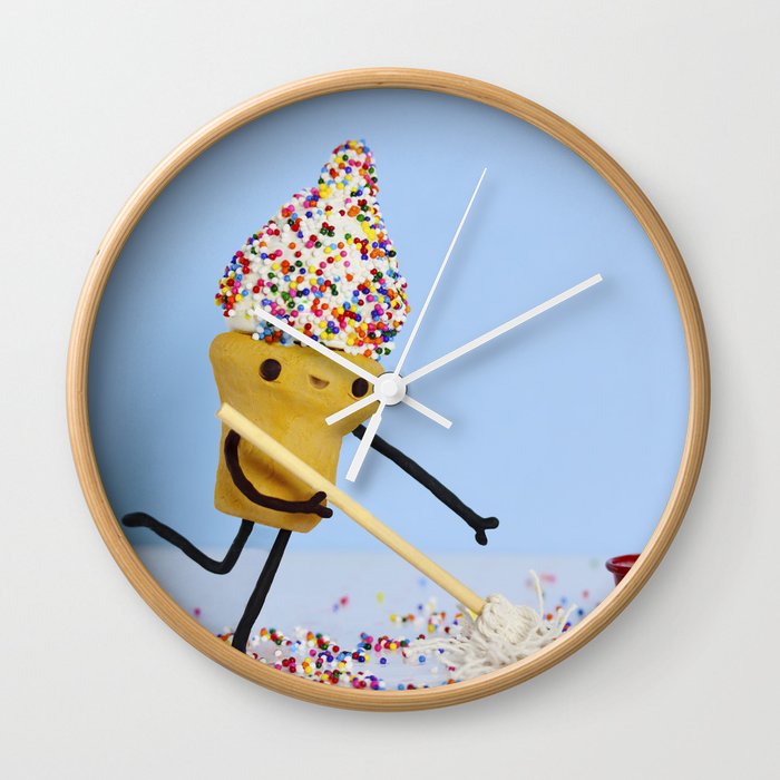 Sprinkle Cleaning Wall Clock