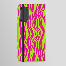 Neon Pink Green Tiger Pattern Android Wallet Case