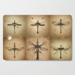Steampunk Mechanical Dragonflies Cutting Board