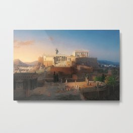 The Acropolis of Athens, Greece by Leo von Klenze Metal Print