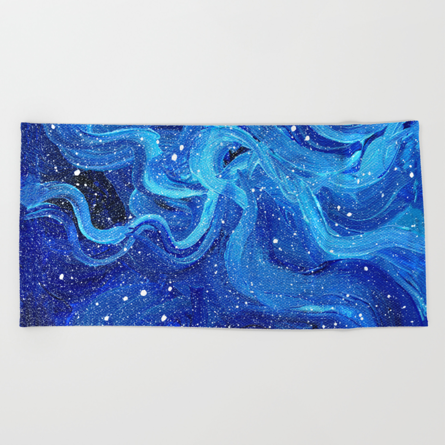 Galaxy Painting Acrylic Galaxy Art Beach Towel By Olechka Society6