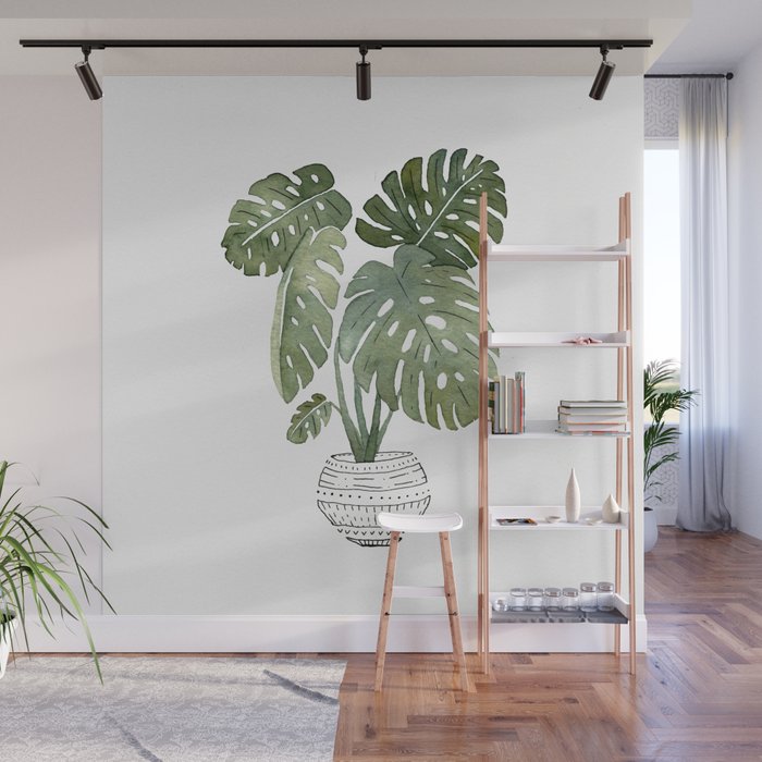 Monstera Deliciosa Plant Wall Mural