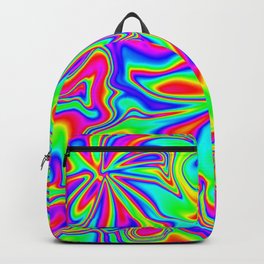 Psychedelic Rainbow Marbleized Pattern  Backpack