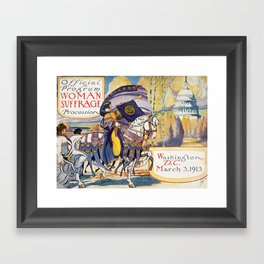 Vintage Women's Suffrage Poster, 1913 Framed Art Print