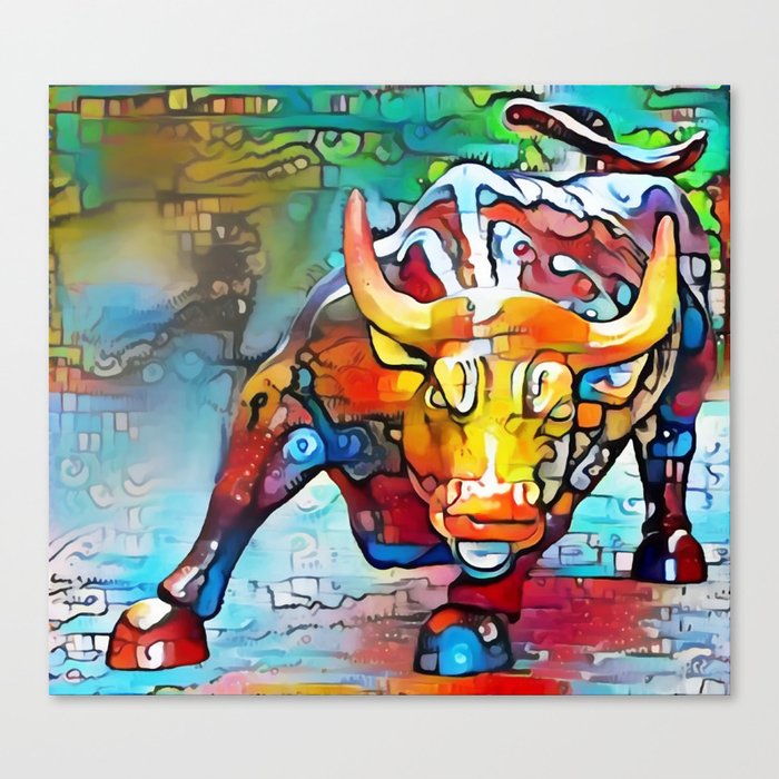 Wall Street Bull Canvas Print By Siwabudda Society6 Wall Street Bull Canvas Print